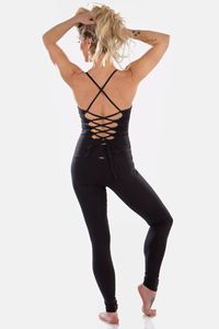 Custom Made Women's Sports Bodysuit Hot and Sexy with <b>Back</b> Side Laces for Yoga Fitness Workout - Product Image 2
