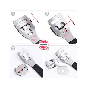 Râpe à callosités et peaux dures pour manucure, lime à pieds avec manche en plastique, rasoir à callosités, demi-blanc, taille personnalisée - Product Image 4