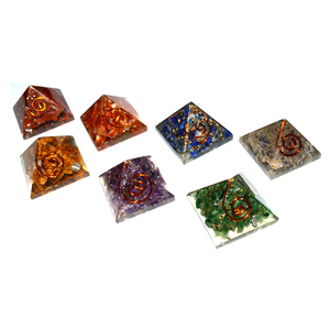 Best Value Genuine Stone Orgone <b>Chakra</b> Pyramids Choko Re Agate Feng Shui Carved Engraved Healing Art Collectible Sale Mascot - Product Image 1