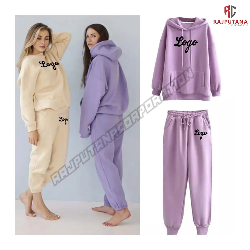 Pakaian Pabrik OEM Rajputana Grosir Setelan Keringat/Sweatshirt/Hoodie/Setelan Jogging Bertudung/Pakaian Olahraga Wanita