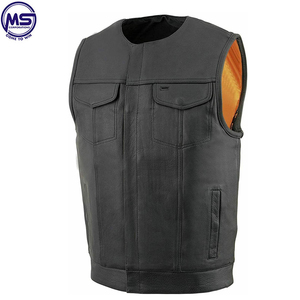 2022 Men's Wholesale Comfortable and Breathable Leather <b>Vest</b> Plaid Reversible Hip Hop Outer Wear for Autumn Season Price - Product Image 3