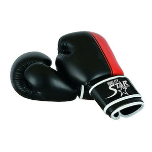 นวมมืออาชีพสองสีสำหรับผู้ใหญ่,ถุงมือมวยสีดำทำจากหนังดีไซน์ตามสั่ง - Product Image 2