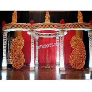 Mandapam de cristal blanco para boda, mandapam malayo de Malasia, ceremonia de bodas, decoración Mandap de cristal tradicional para matrimonio - Product Image 1