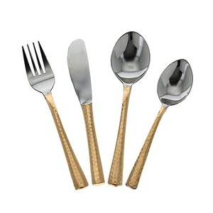 Juegos de Cubiertos de Metal de latón puro, vajilla para restaurante de Hotel en casa, juegos de cubiertos para servir Catering, juego de cubiertos decorativos hechos a mano - Product Image 1