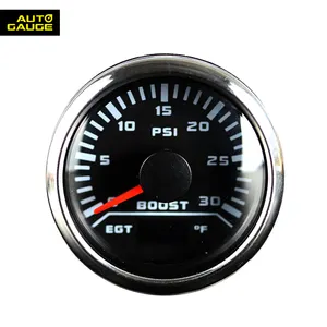 EGT boost gauge 52mm Universal White LED Combo Electrical Boost Pyrometer for Pickup Truck Car