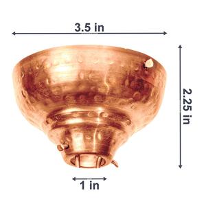 Semitree — chaîne de pluie faite à la main avec finition cuivre naturelle, 8,5 pieds, 15 tasses, tulipe, métal cuivre, décor de jardin en inde - Product Image 3