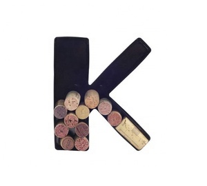 ต่ําราคาโรงงานขั้นต่ําแฮนด์เมดผู้ถือไม้ก๊อกไวน์โลหะ Monogram ตัวอักษร K ผู้ผลิตที่กําหนดเอง - Product Image 1