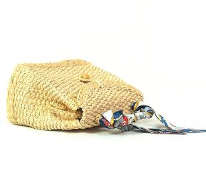 Nouveau Style Boho été eau jacinthe pailles sac fourre-tout en lin tissé à la main avec deux poignées de doublure en lin et fermeture de plage - Product Image 2