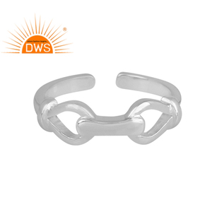 แหวนเงินแท้ 925 ชุบทอง 24K ลายปมเก๋ไก๋ งานแฮนด์เมดคุณภาพสูง สำหรับผู้หญิง ของขวัญสุดหรู ขายส่ง - Product Image 2