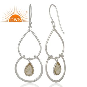 Boucles d'oreilles en argent Sterling 925, boucles d'oreilles en pierres précieuses - Product Image 3
