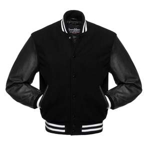 Mangas de cuero lisas para hombre y mujer, diseño clásico y cómodo, chaqueta de cuerpo de lana a la venta - Product Image 5