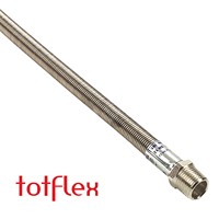 TOTFLEX Tuyau métallique flexible industriel tressé non tressé en acier inoxydable 304/316 avec joint de dilatation à bride Design graphique