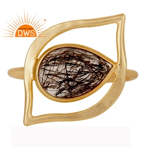 Iniu — bague en argent Sterling plaqué or 18k, bijou en pierres précieuses naturelles, design, décor artistique, fournisseur de bijoux - Product Image 1