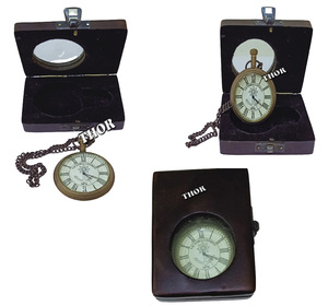 Horloge de Table de poche créative, horloge londres 1876, marron, boîte en bois, bureau à domicile, chaîne de courrier - Product Image 1