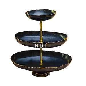 Super Quality Handmade Decorative <b>Folding</b> Dessert Serving Cake Stand <b>Table</b> Top Centerpieces 3 Tier Cake Stand - Product Image 1