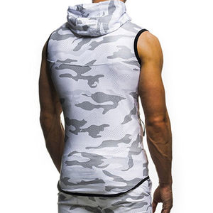 Sweat à capuche sans manches, personnalisé, pour hommes, Style fermeture éclair - Product Image 4