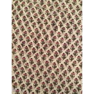 Bloque de mano impreso tela India ligera suave algodón estampado Floral para ropa de mujer decoración del hogar cortinas cubiertas para niños - Product Image 4