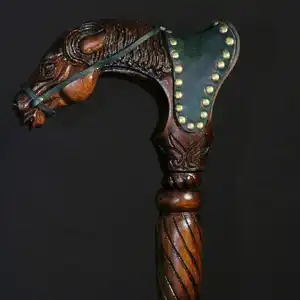 Horse Head Wooden Walking Stick