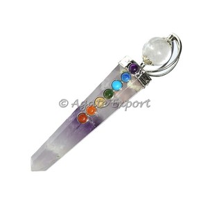 Amatista Chakra Obelisco Wandsgemstone varitas de chakra varita curativa 7 chakra varita curativa - Product Image 2