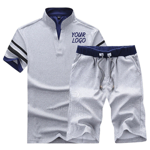 T-shirt à capuche et cordon à la taille pour homme, short de survêtement uni, Sweat à capuche, ensembles de Jogging - Product Image 6