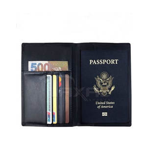 Soporte de pasaporte de cuero genuino, de la mejor calidad, peso ligero para viajar - Product Image 1