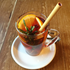 Paille à boire en coton réutilisable, paille de bambou - Product Image 2