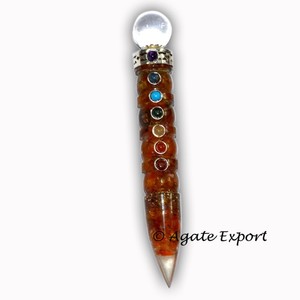 Carnelian Point Orgone <b>Wands</b> for EMF Healing Protection - Product Image 1