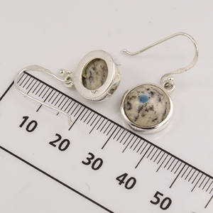 Trending Ktwo Pendientes Natural K2 Ktwo Pendientes de piedra redonda Plata de Ley 925 Moda Fina Joyería al por mayor Regalo para mujeres - Product Image 3
