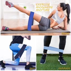 Bandes de résistance en tissu imprimé léopard violet, boucles pour exercices de Fitness et d'exercice, avec dégradé de couleur violette, 12 pièces - Product Image 5