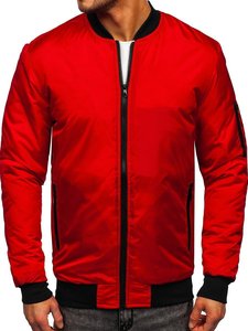 Blouson coupe-vent d'hiver rouge de meilleure qualité personnalisable pour adultes nouvelle tendance mode décontractée avec col montant - Product Image 4