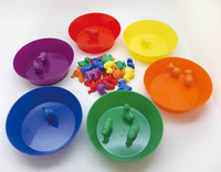 Bol de tri éducatif rond en plastique coloré pour enfants de 2 à 7 ans, unisexe, marque PLOMA, 130x37mm