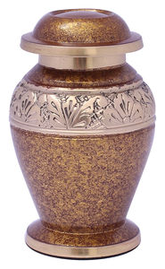 Berkshire Silver Red Metal Urn Brass Aluminium Finish Colorful Memorial Cremation <b>Keepsake</b> Baby <b>Pet</b> Human <b>Ashes</b> Decorative Usage - Product Image 3