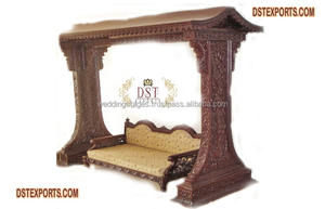 Balançoire en bois de teck gujaratien Jhula Décoration d'intérieur Design moderne indien Taille personnalisable - Product Image 2
