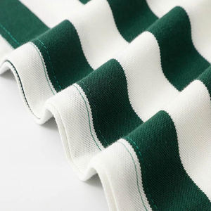 เสื้อยืดแขนสั้นลายทางสำหรับผู้ชาย,ผ้าฝ้าย100% สำหรับฤดูร้อนออกแบบโลโก้ได้ตามต้องการ - Product Image 4