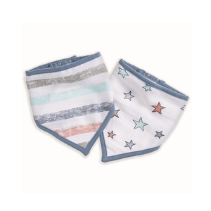 100% bandana en mousseline de coton biologique bavoir bave personnalisé imprimé avec marque privée - Product Image 1