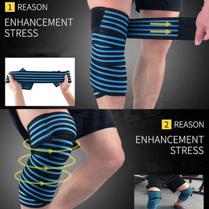 Gym Sports Elastic Knee Wraps <b>Weight</b> <b>Lifting</b> Bandage Wraps - Product Image 6