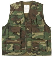 Gilet de chasse professionnel au design simple et personnalisé, vêtement de travail extérieur, camouflage pour pièges à animaux, 100 % polyester léger