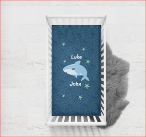 Ultra Soft 100% Cotton Fish Printed <b>Crib</b> Fitted <b>Sheets</b> Set Toddler <b>Sheets</b> for Baby Boys Girls - Product Image 2