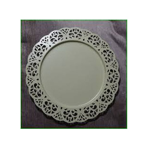 Plato de carga decorativo para boda, plato grande redondo de metal para servir, con textura martillada, mesa de comedor, plato cargador decorativo - Product Image 2