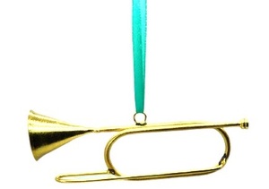 Hot Selling <b>Large</b> Home Decor <b>Christmas</b> Hanging Ornament Iron Trumpet Golden <b>Christmas</b> <b>Tree</b> Decoration Wholesaler of Iron Trumpet - Product Image 3