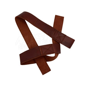 Sangles de poignet d'haltérophilie en cuir de vachette de haute qualité Sangles de poignet de fitness OEM avec logo personnalisé Caractéristiques réglables et respirantes - Product Image 2