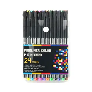 高品质热卖彩色钩线笔低价24色互动笔
