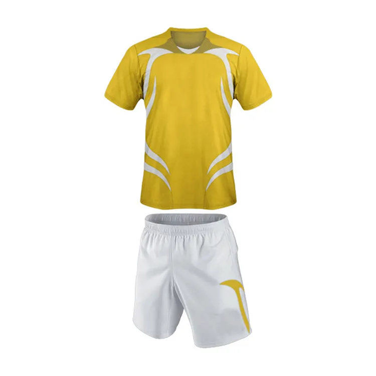 Men Blank Soccer Jerseys Set Football Top Quality cheap price breathable soccer uniform Plain Print uniform set 2022