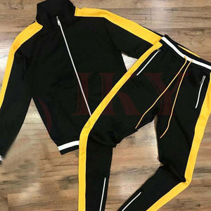 Conjunto de ropa de entrenamiento de culturismo para hombre, chándal informal de dos piezas para cortar y coser - Product Image 6