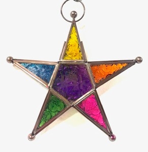 Étoile orientale en métal/verre, design marocain pour décorations de mariage intérieur et extérieur et pour étoiles de noël - Product Image 5