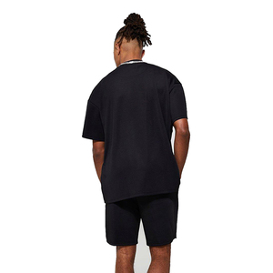 Ensemble t-shirt et short deux pièces, tissu en coton, couleur noire, articles de Jogging d'été, vente en gros, 2020 - Product Image 6