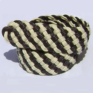 Elegant Designer Braided Knitted <b>Belts</b> in Pink/Black 100% Cotton with Metal Buckle Customizable Width & Length-Wholesale Price - Product Image 5