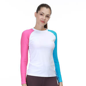 <b>Women</b> Rashie UPF50+ Rashguard Chlorine Resistant <b>Rash</b> <b>Vest</b> Long Sleeve Swim Shirt Surfing <b>Rash</b> Guard - Product Image 3