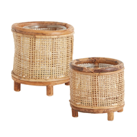Support de plante en rotin pour décor à la maison jardinière en rotin du Viet Nam support de pot de canne en matériau naturel + 84947900124