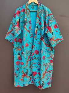 Abrigos de tela bordados kantha hechos a medida, en azul, rojo, floral, para diseñadores de ropa, se puede personalizar en tus tamaños - Product Image 2